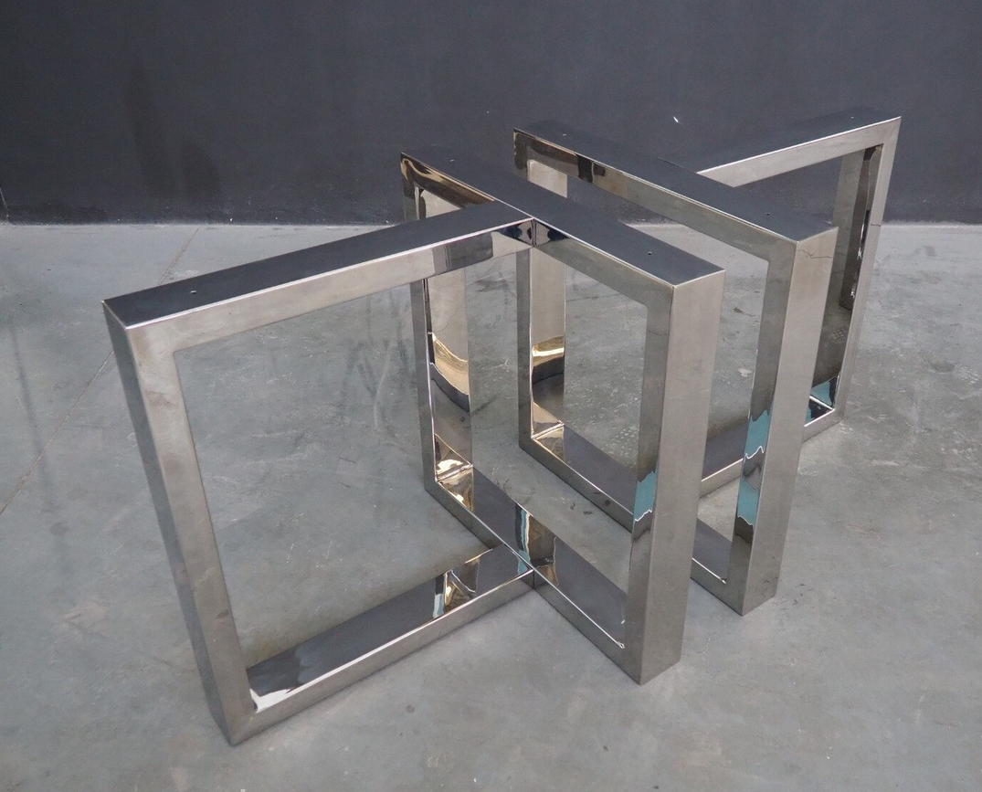 28" X 28" X 24” Table Base, Stainless Steel, Height 26" 32" Set(2)