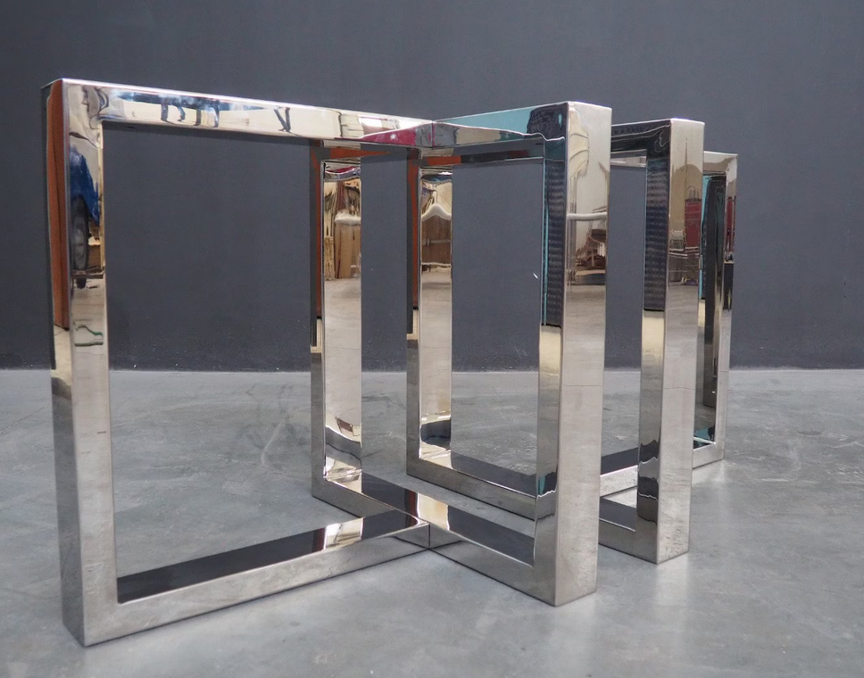 28" X 28" X 24” Table Base, Stainless Steel, Height 26" 32" Set(2)