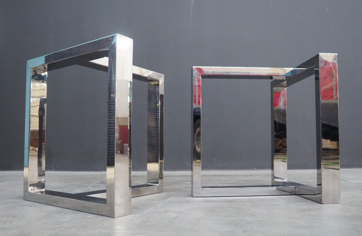 28" X 28" X 24” Table Base, Stainless Steel, Height 26" 32" Set(2)