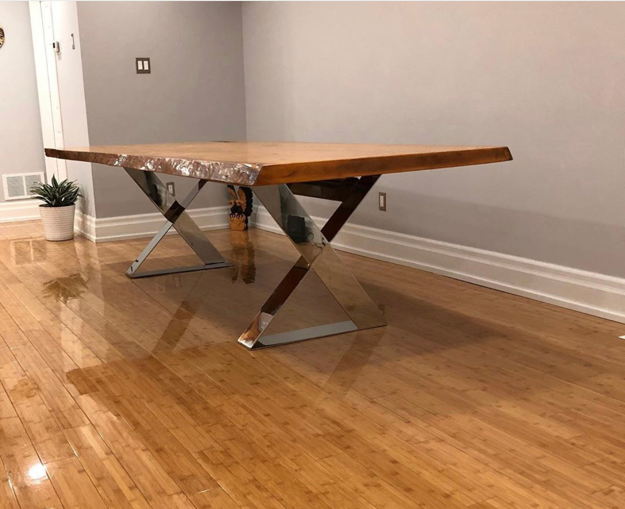 metal table legs stainless steel