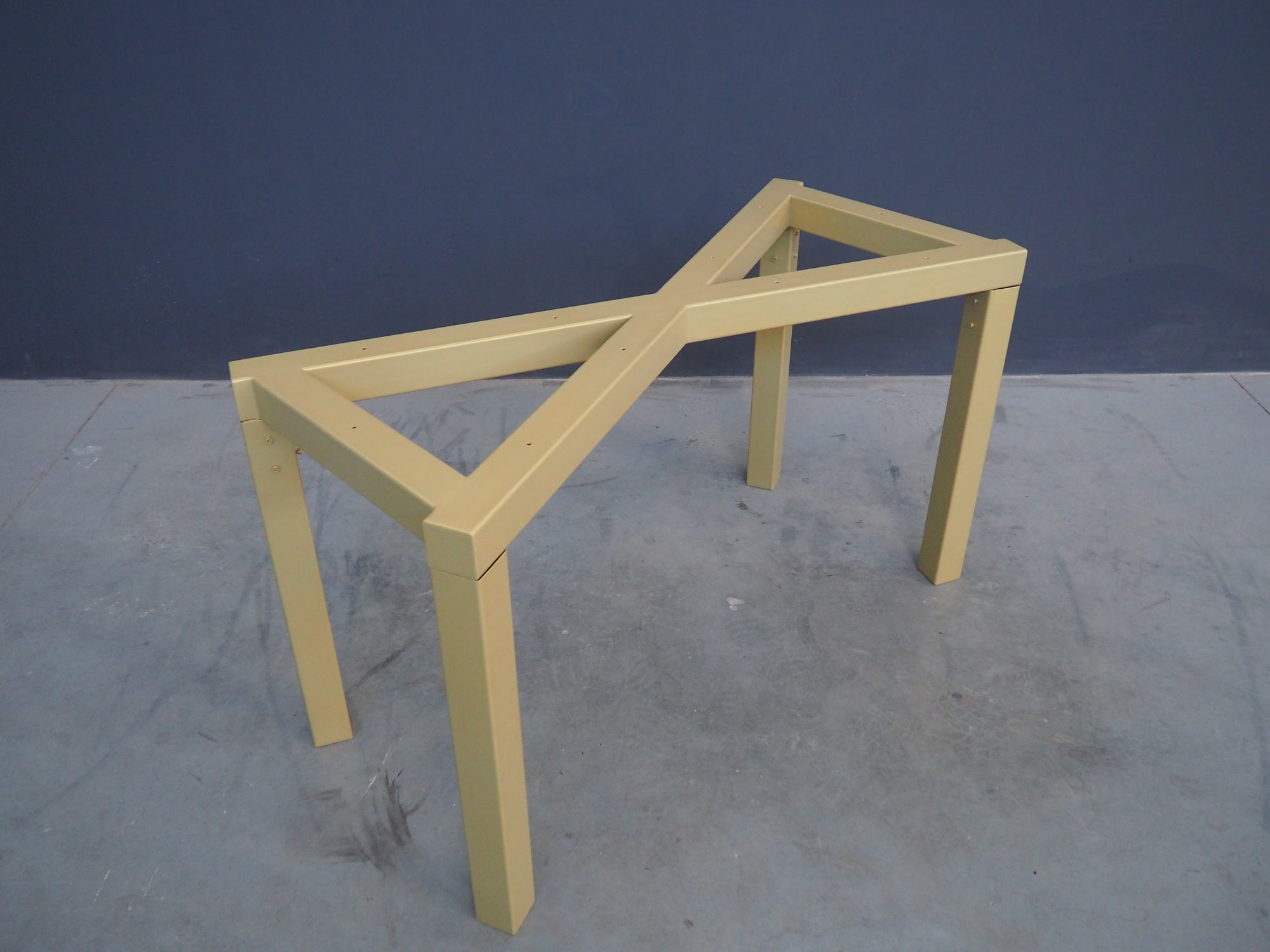 28"H x24"W x52” Metal Dining Table Base, KIRIM Table Base, Height 25” - 30”