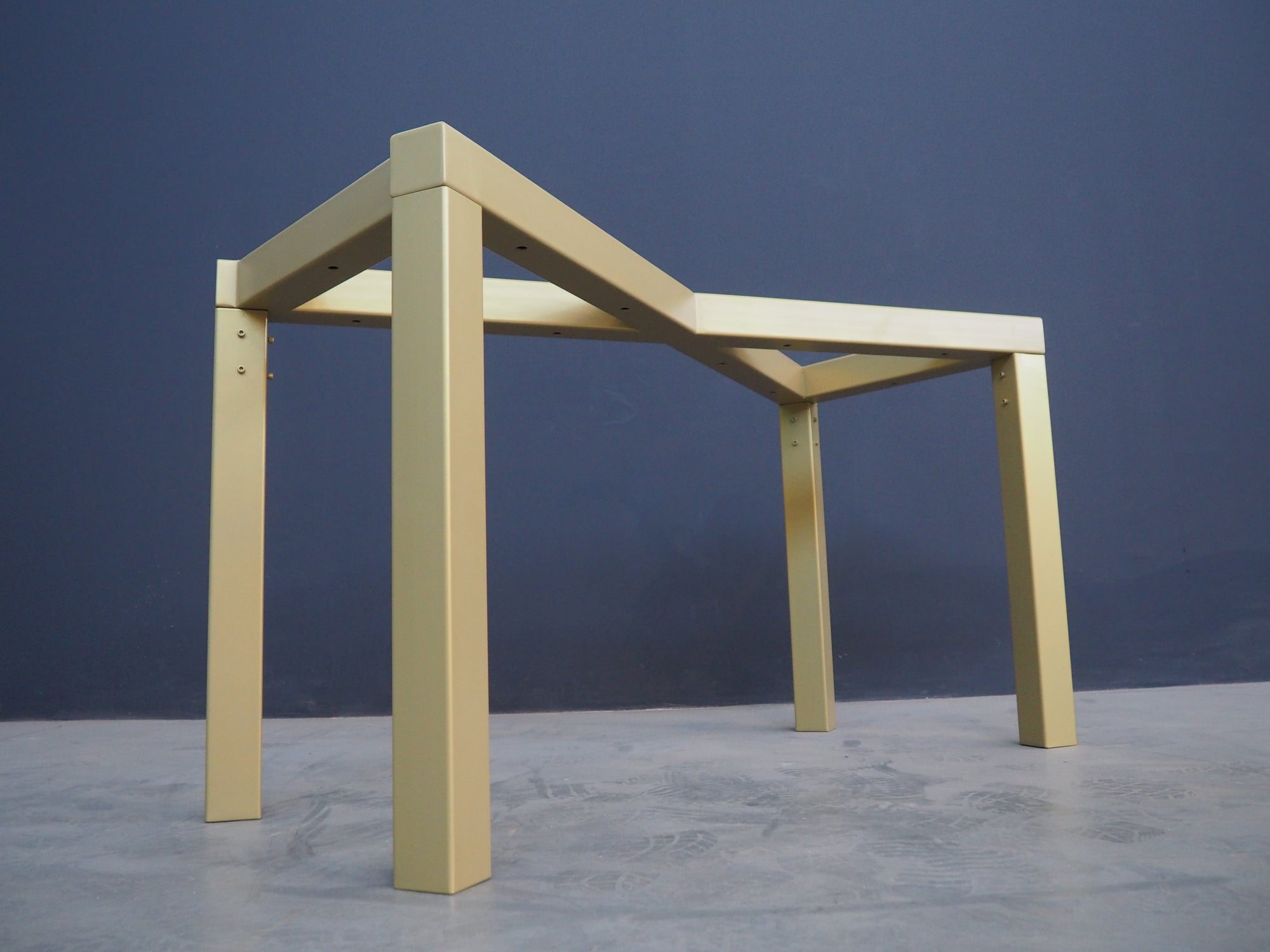 28"H x24"W x52” Metal Dining Table Base, KIRIM Table Base, Height 25” - 30”
