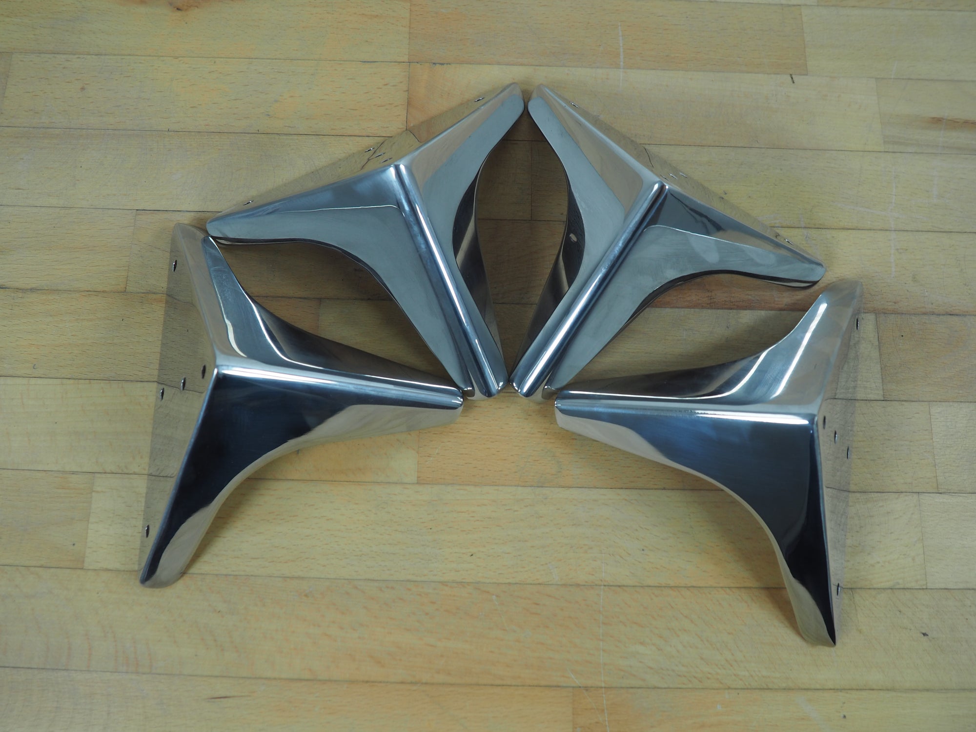 10'' Wings Stainless Steel Furniture Legs Set ( 4)