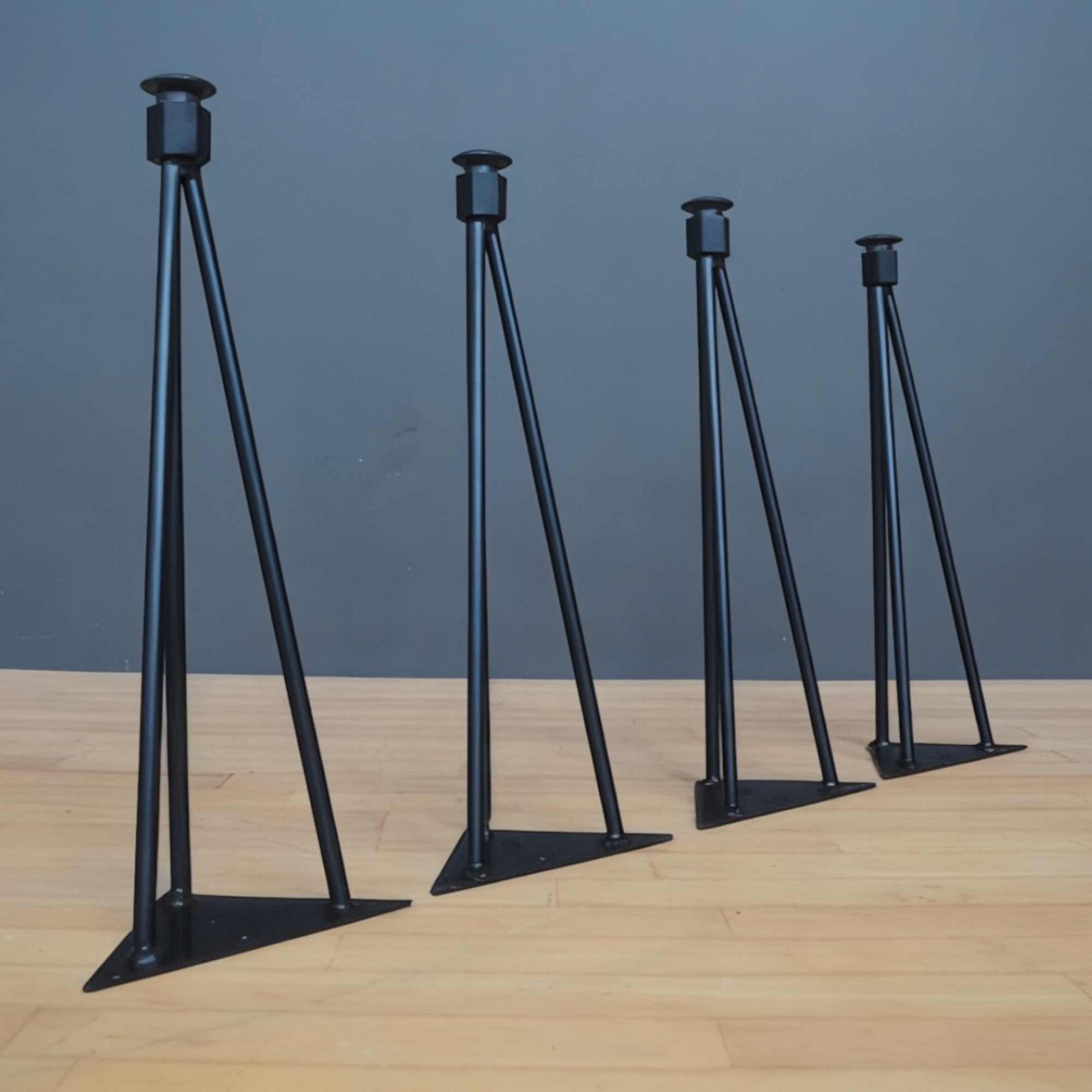 16" 3  Pin Nuts Hairpin Table Legs, Height 12" 16" Set(4)