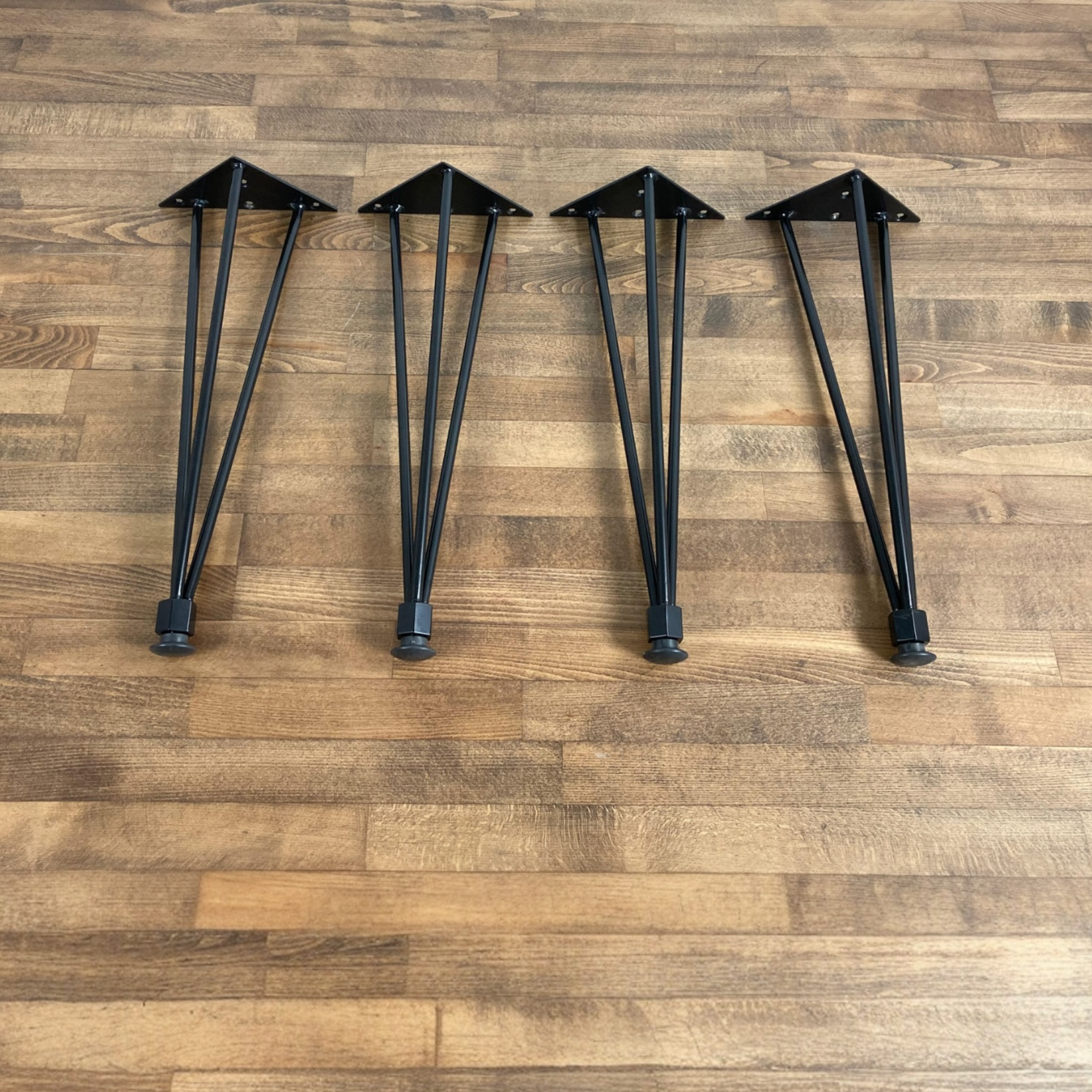 18" 3 Pin Nuts Hairpin  Table Legs  Set (4)