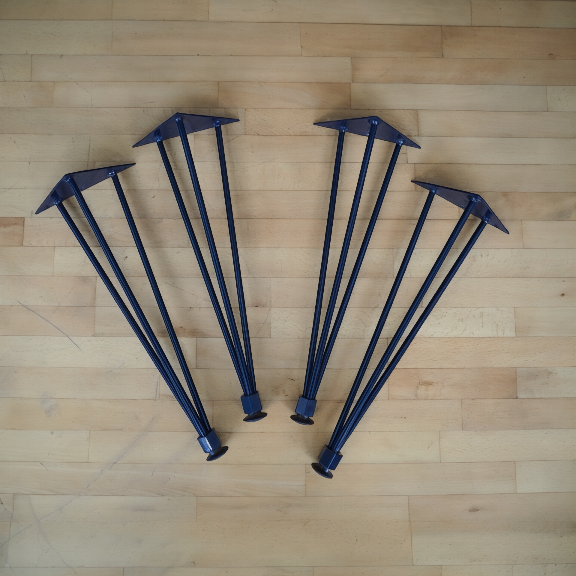 16" 3  Pin Nuts Hairpin Table Legs, Height 12" 16" Set(4)