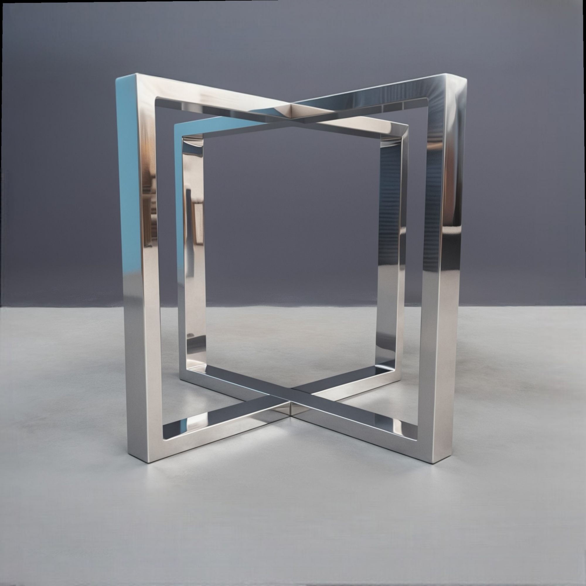 Stainless Steel Round Dining Table Base | 28" H X 35" W For 54''-60'' Tables
