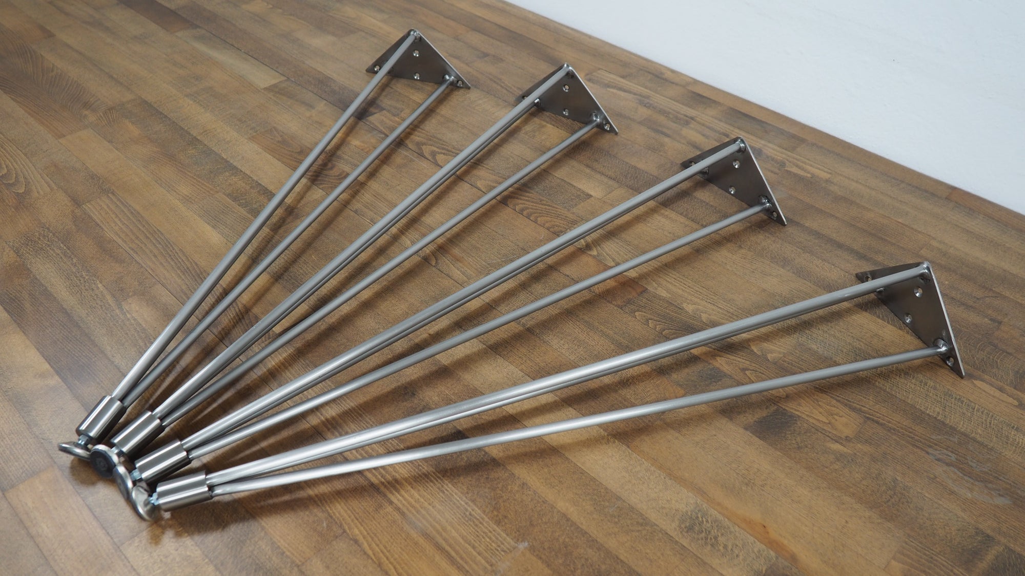 28" 3 Pin S Hairpin Table Legs,stainless Steel, Height 26" To 32" Set(4)