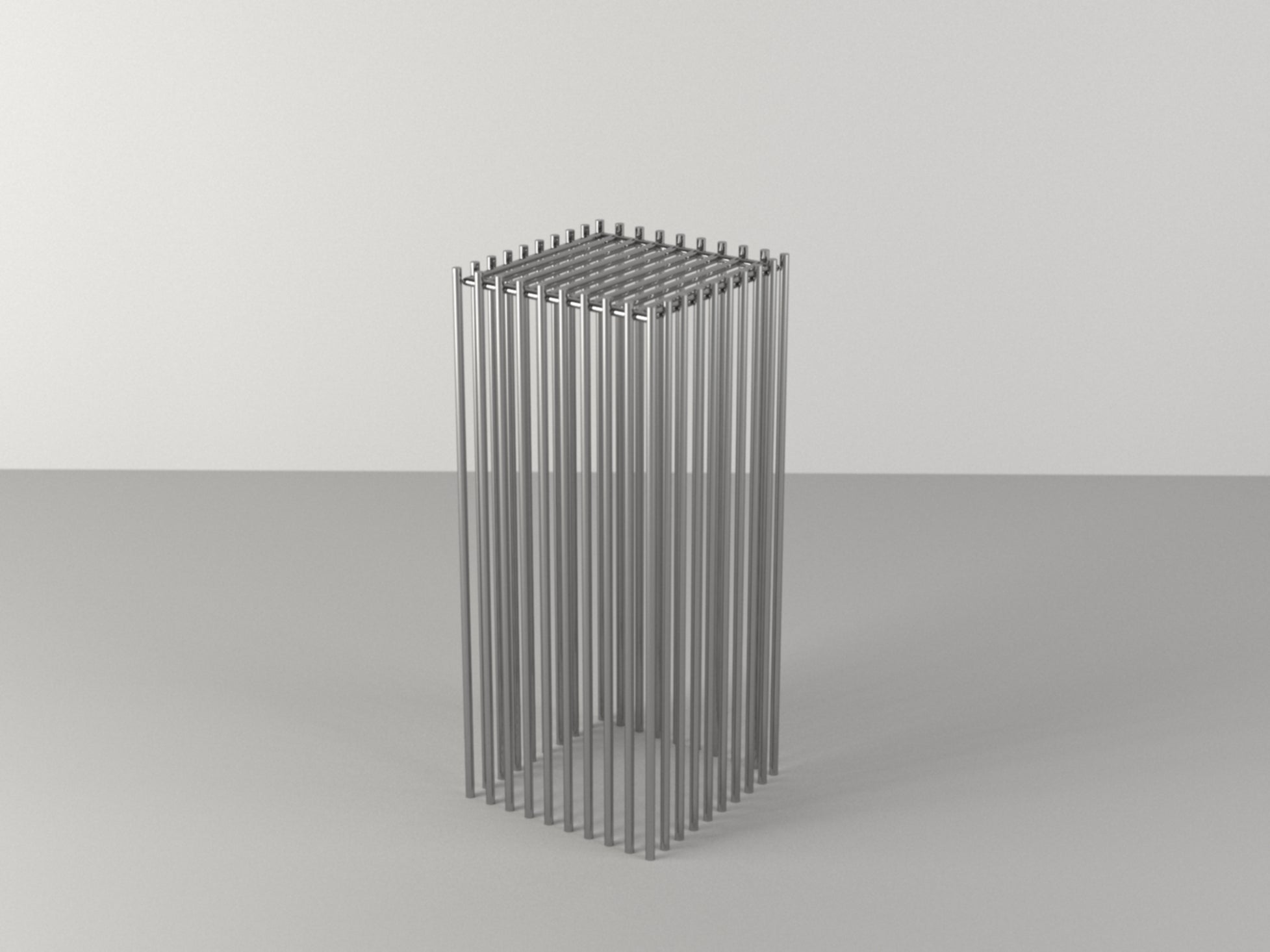 Contemporary Stainless Steel End Table Base with Flow Effect  |IZ 2025