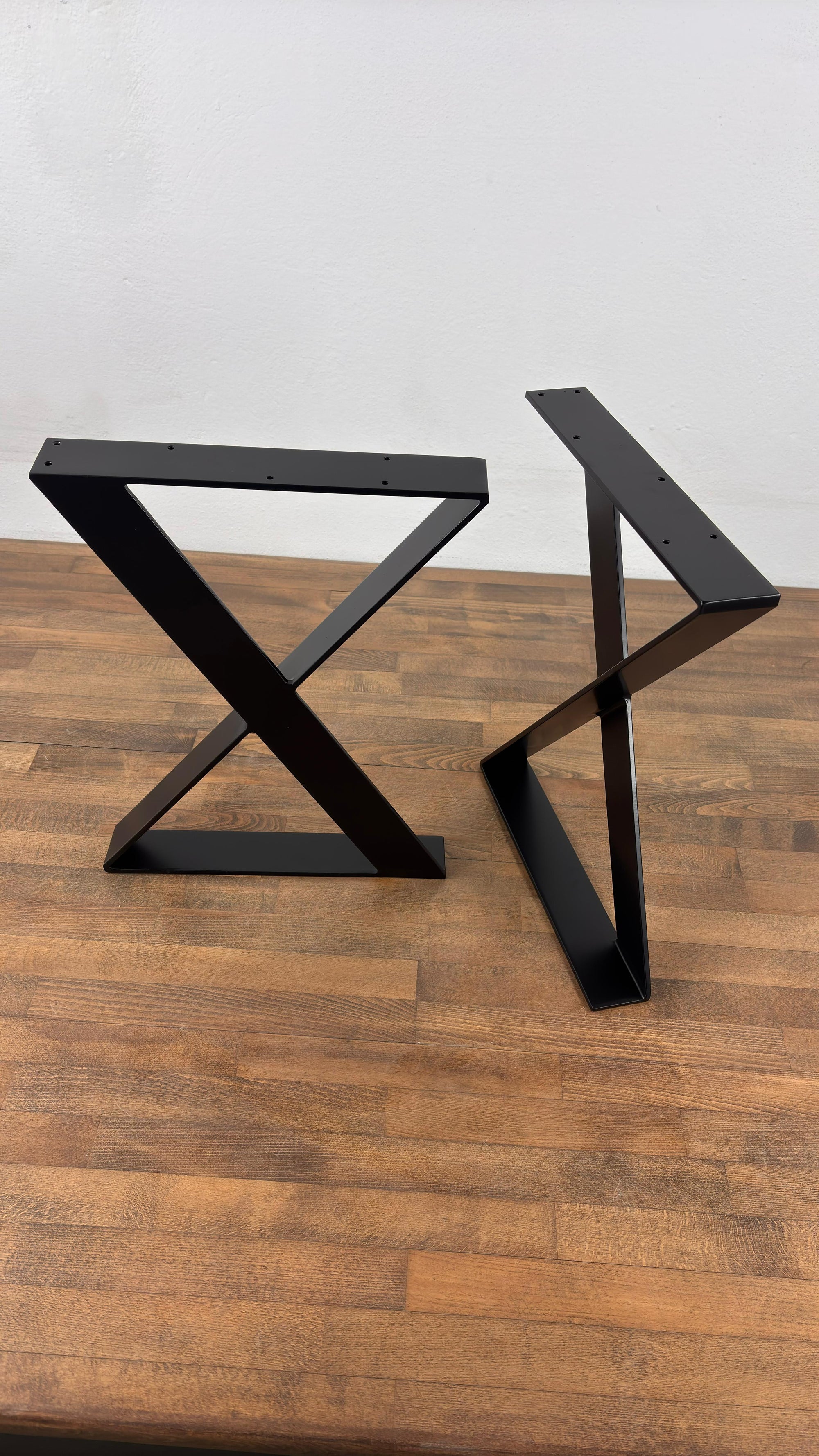 16" X frame Flat Steel Table Legs