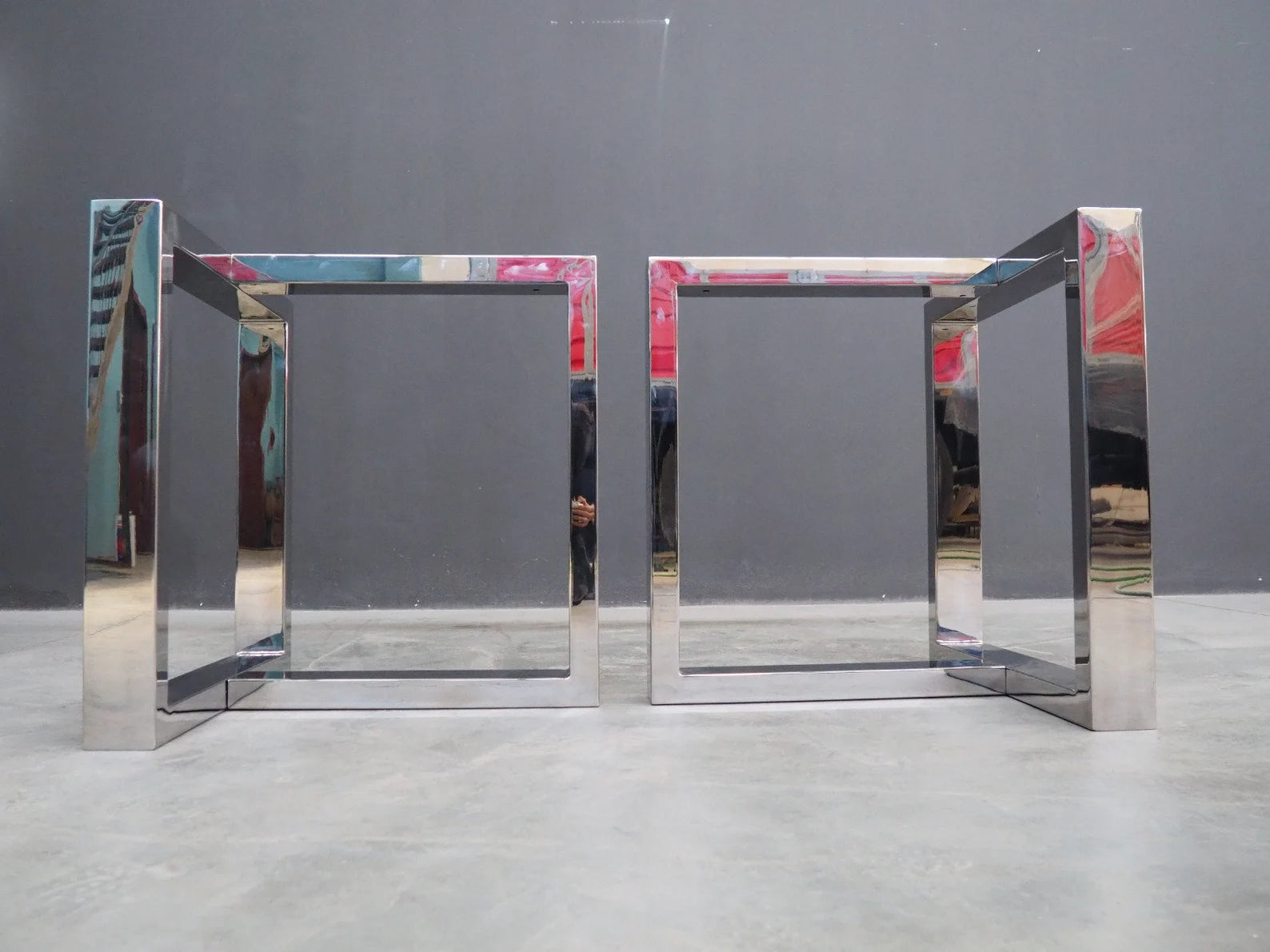 28" X 28" X 24” Table Base, Stainless Steel, Height 26" 32" Set(2)