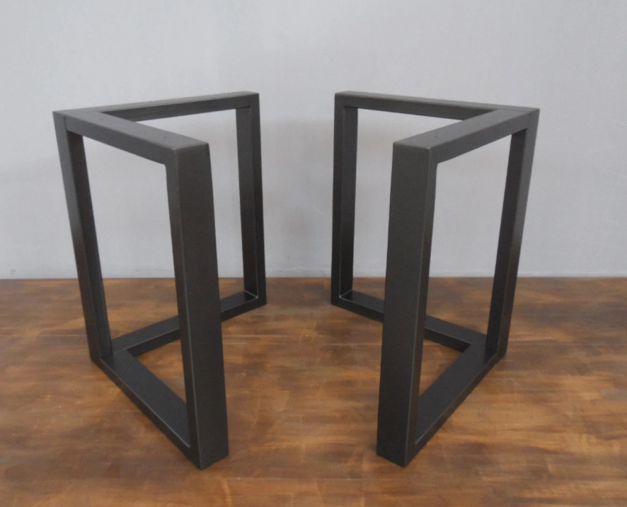 Metal Table Base For Square Tables | 28" X 23" X 23" L-look Table Trestle Heavy Duty , Set(2)