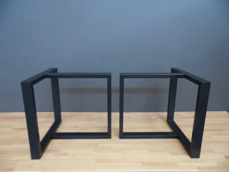Metal Trestle Table Legs For Heavy Wood Table Tops , 28” H 28” Widht 25” Ext Set (2)