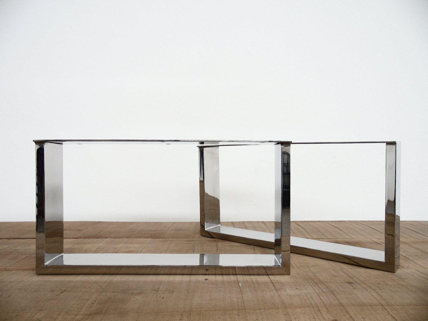 Stainless steel base for bench