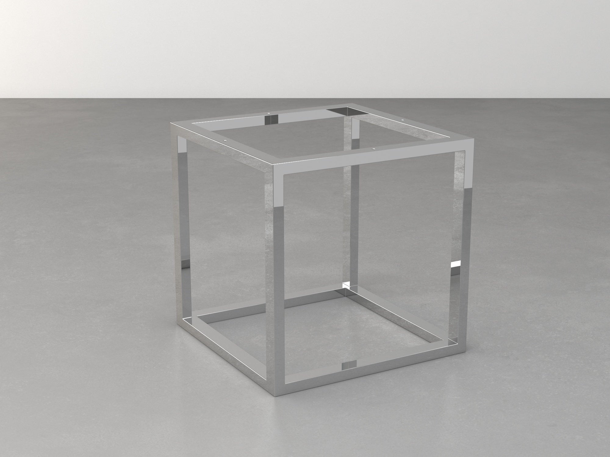 Mid-Century Modern Open Frame Cube End Table Base | ZAR 16