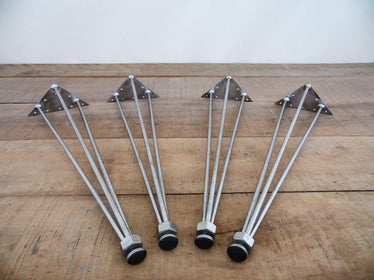 28" 3-pin-nuts Table Legs, Stainless Steel,height 26" To 32" Set(4)