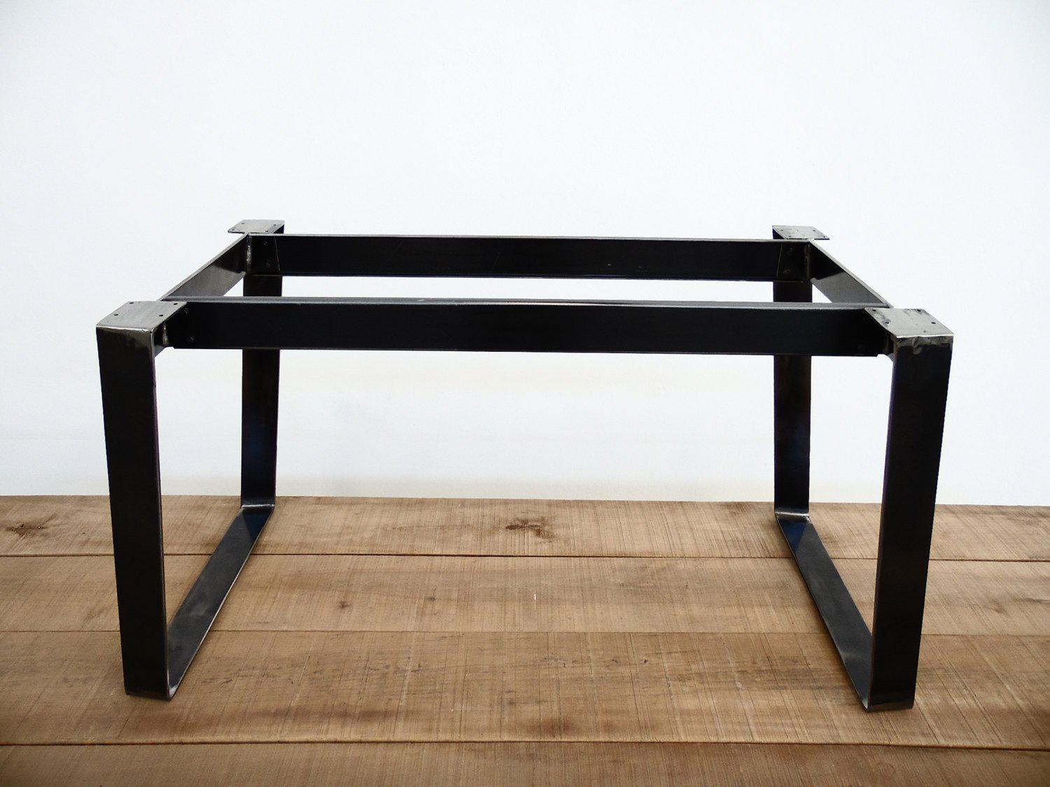 28" H X 24" W - Apart 42"  Angled Flat Steel Table Base, Height 26" - 32" Set(2)