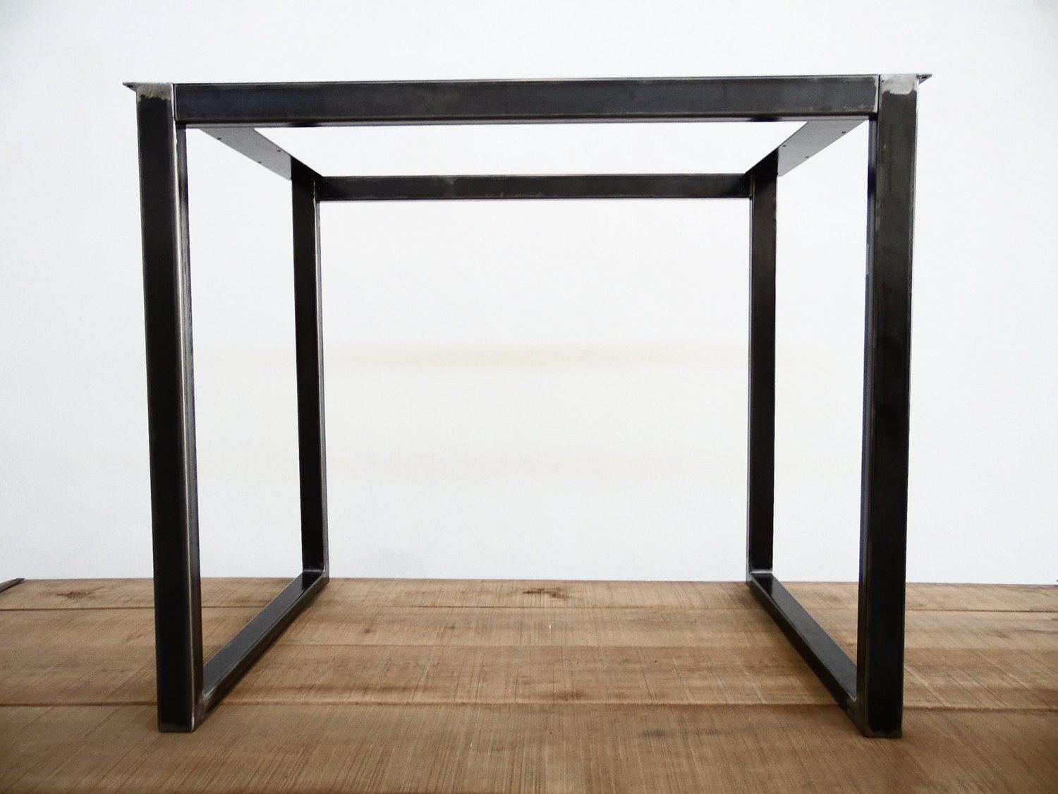 28" H X 28" Width - Apart  42" Steel Frame Table Bases,  Height 26" To 32" Set(2)