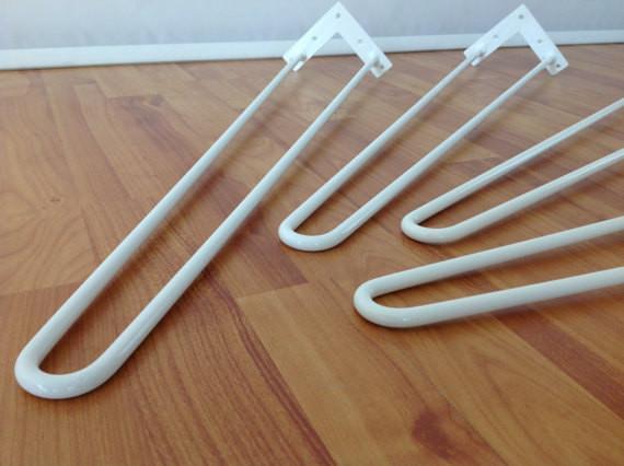28" Hairpin Table Legs, Rod 12mm, Height 26" To 32" Set(4)