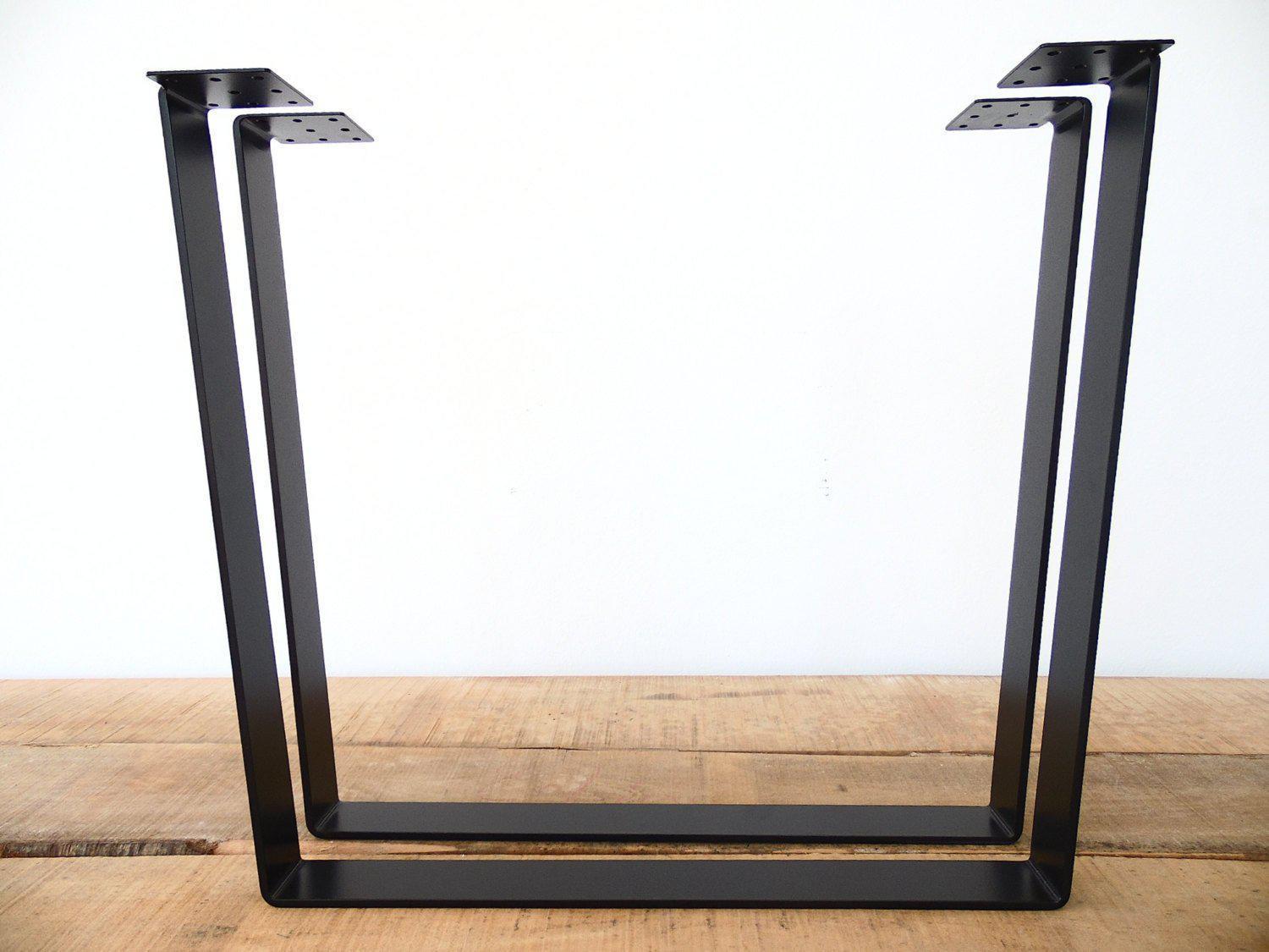 28" Table Legs, Flat Steel Trapezoid Table Legs,28" Base Width. Set(2)
