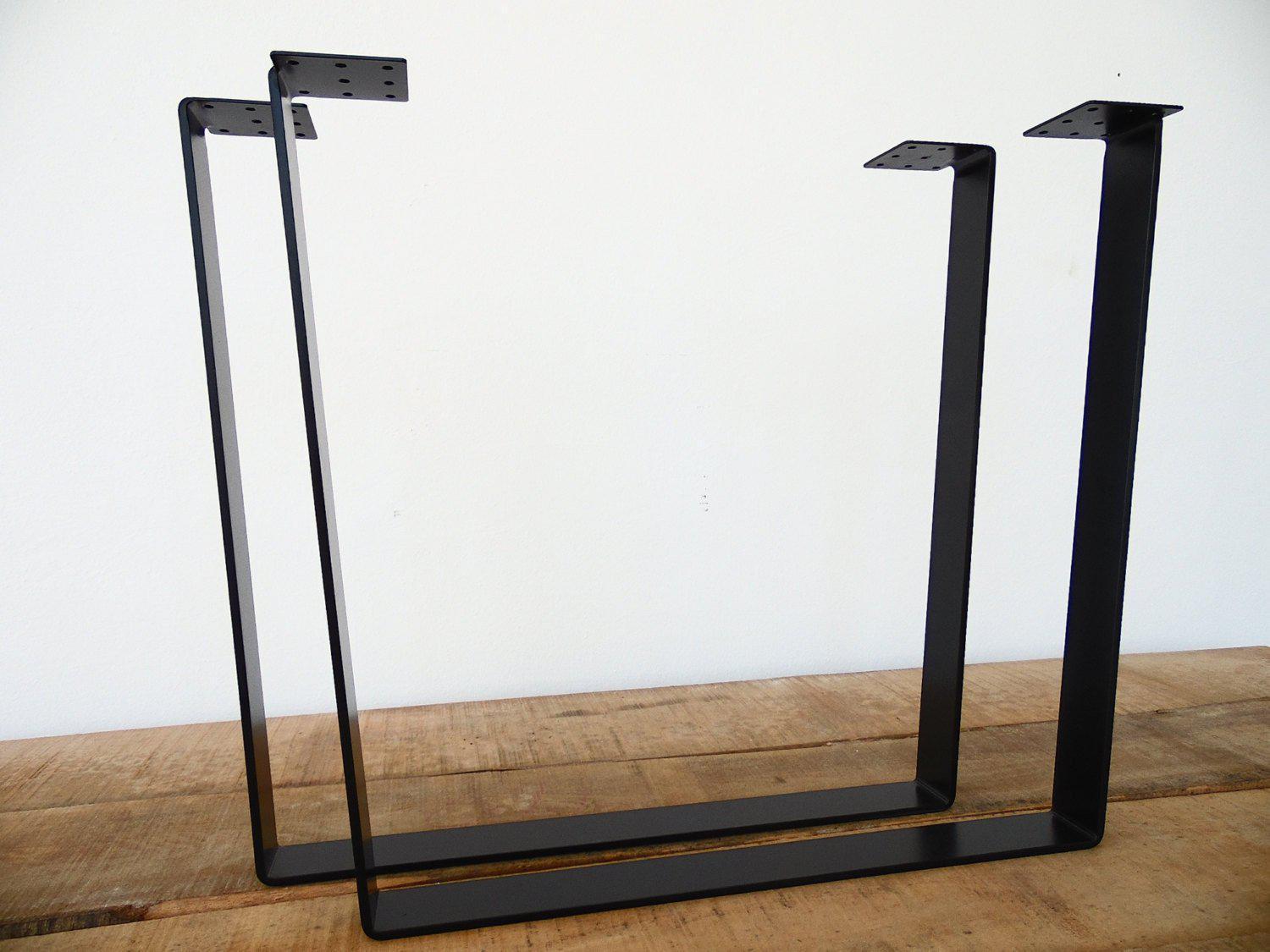 28" Table Legs, Flat Steel Trapezoid Table Legs,28" Base Width. Set(2)