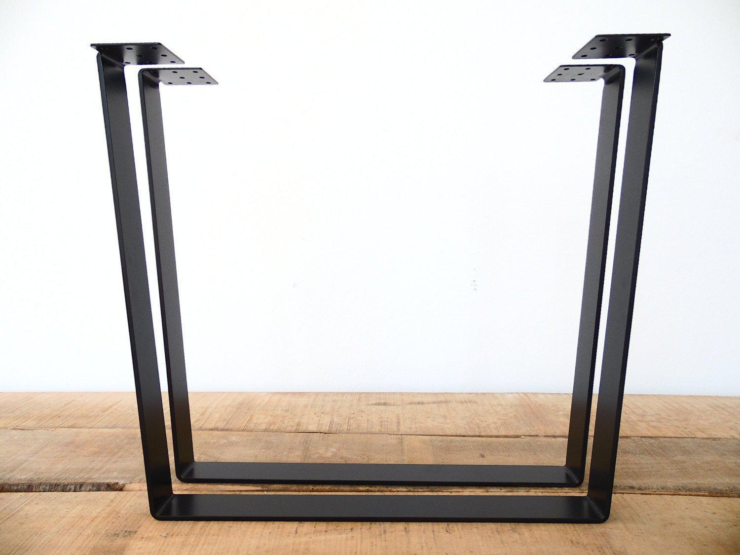 28" Table Legs, Flat Steel Trapezoid Table Legs,28" Base Width. Set(2)