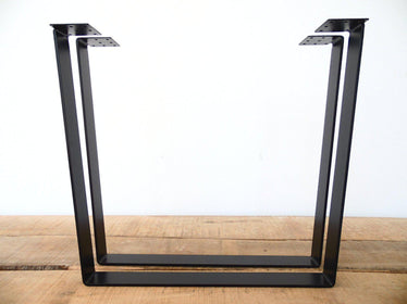 28" Table Legs, Flat Steel Trapezoid Table Legs,28" Base Width. Set(2)