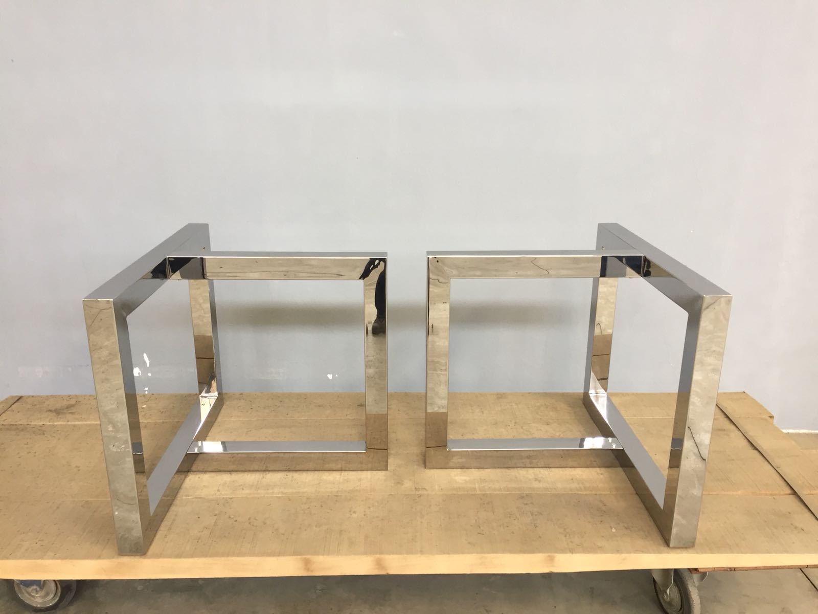 28" X 28" X 24” Table Base, Stainless Steel, Height 26" 32" Set(2)