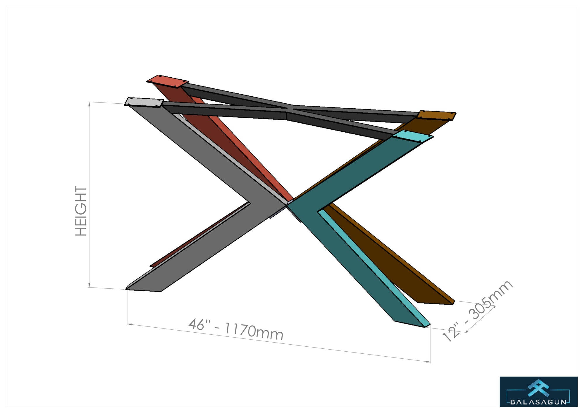 Metal Console & Sofa Table Legs | Stainless Steel TUG Table Legs  For Living Rooms, Hallways