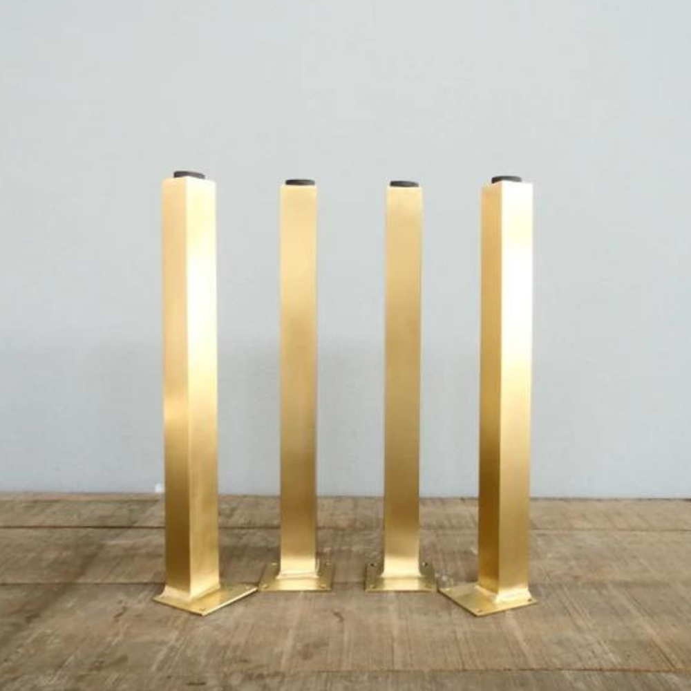 Counter & Bar Height Post Brass Table Legs Set(4)