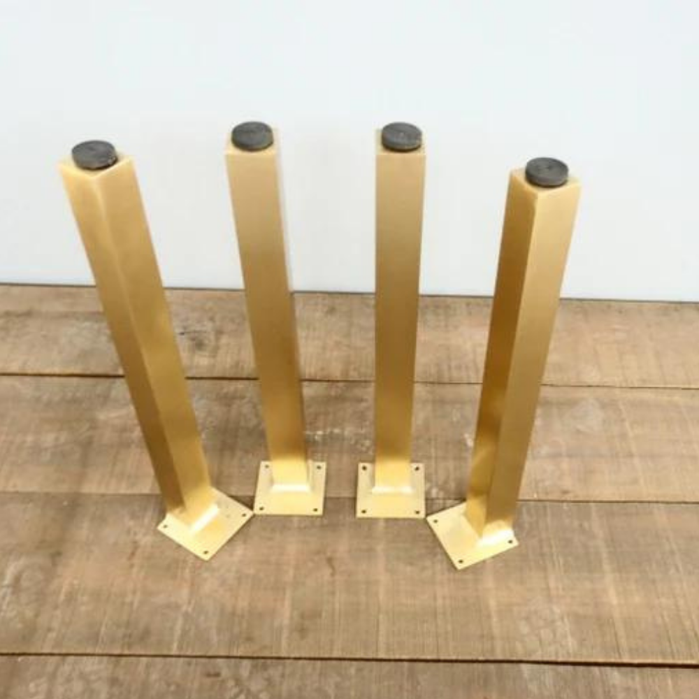 Counter & Bar Height Post Brass Table Legs Set(4)