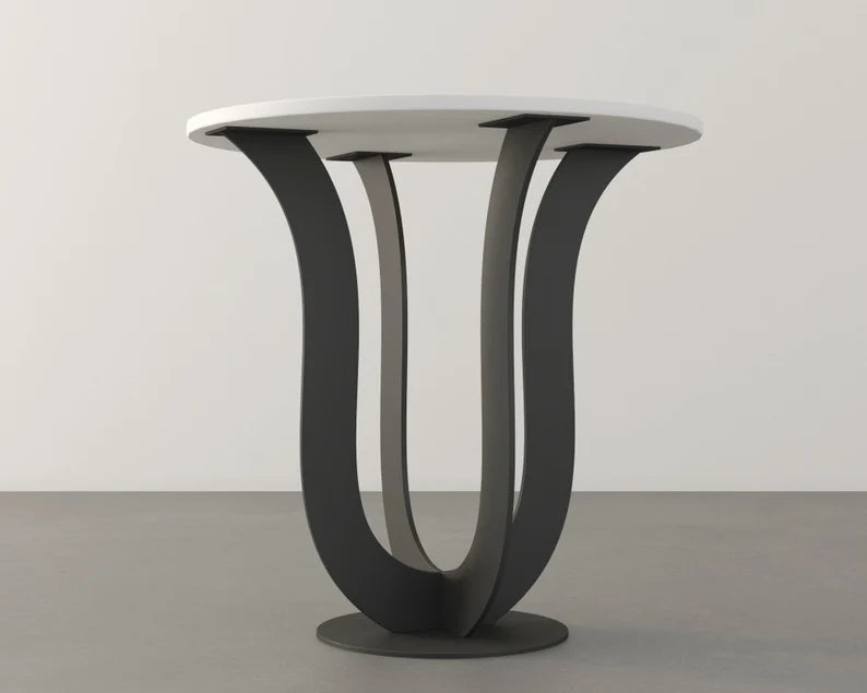 TULIP END Table Base | Side Table Base Metal | Handmade Unique Base | LALE