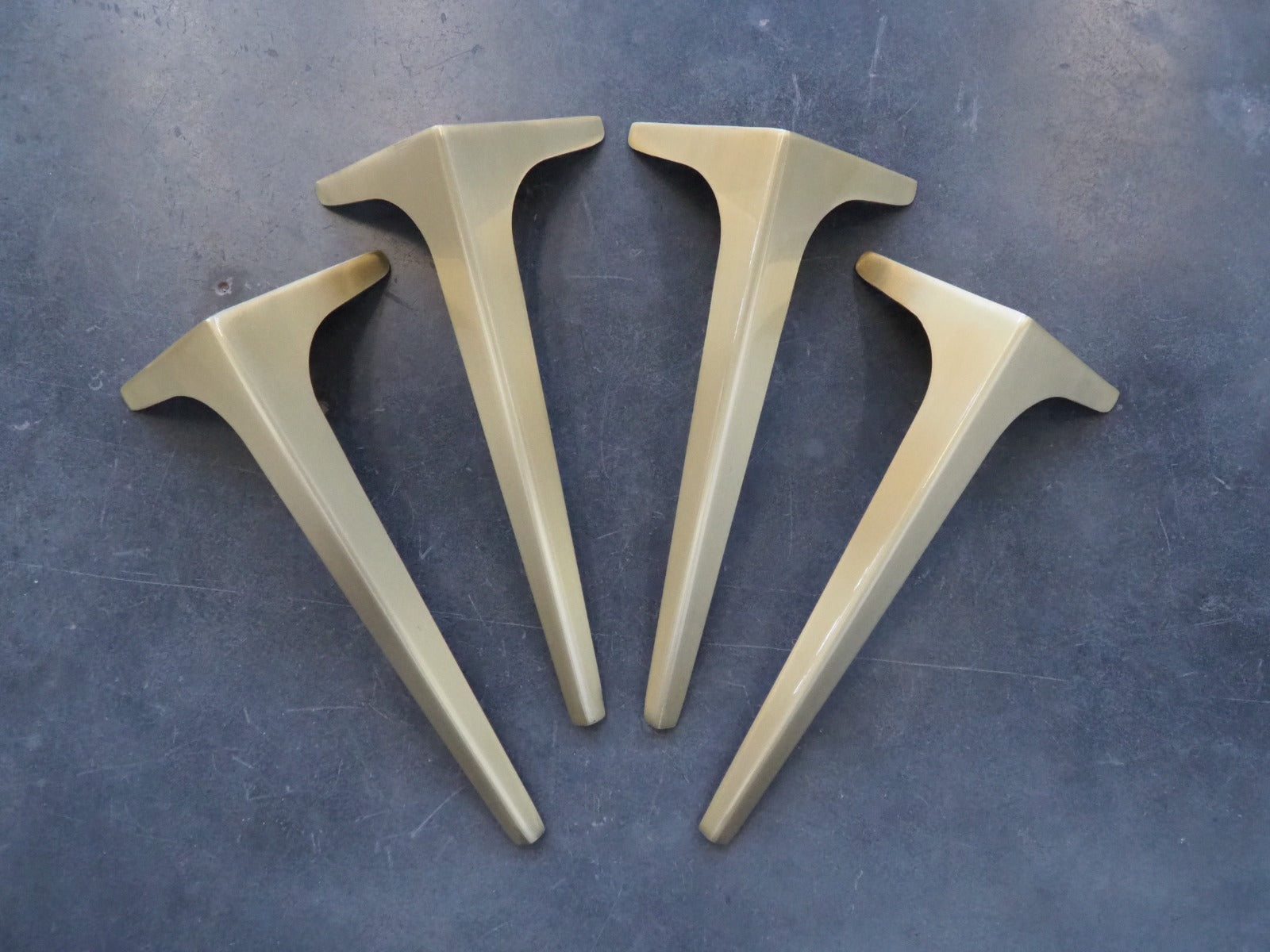 16" Wings Brass Furniture Legs Mid Century Modern, Height 12" 16" Set(4)