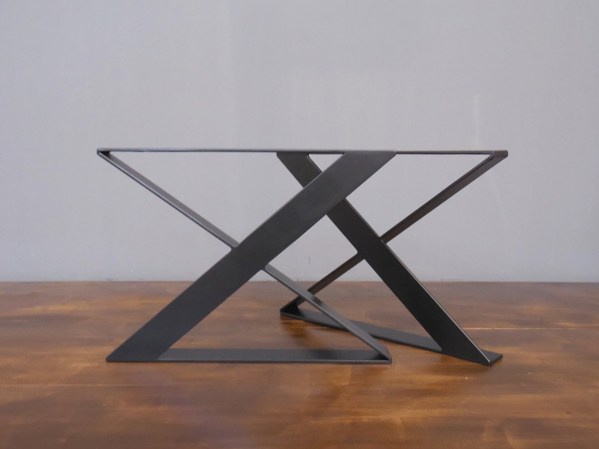 16" X frame Flat Steel Table Legs