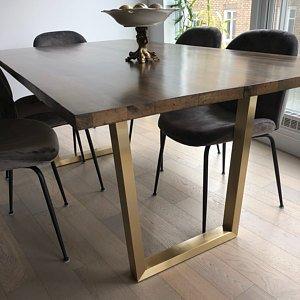 brass table base