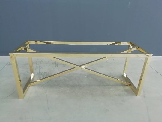 dining table base metal brass