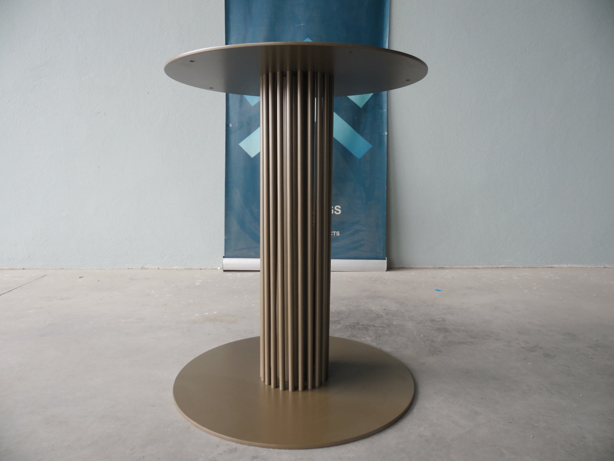 Metal Table Pedestal Base , 28” Height x 24” Base Round | DIZDAR