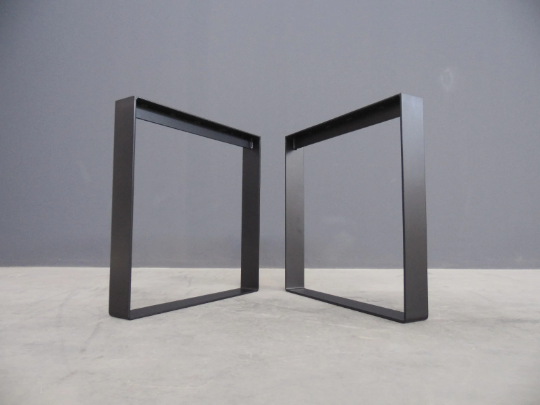 28" Wide Flat Steel Table Legs,28" Wide Bases, Height 26" 30" Set(2)