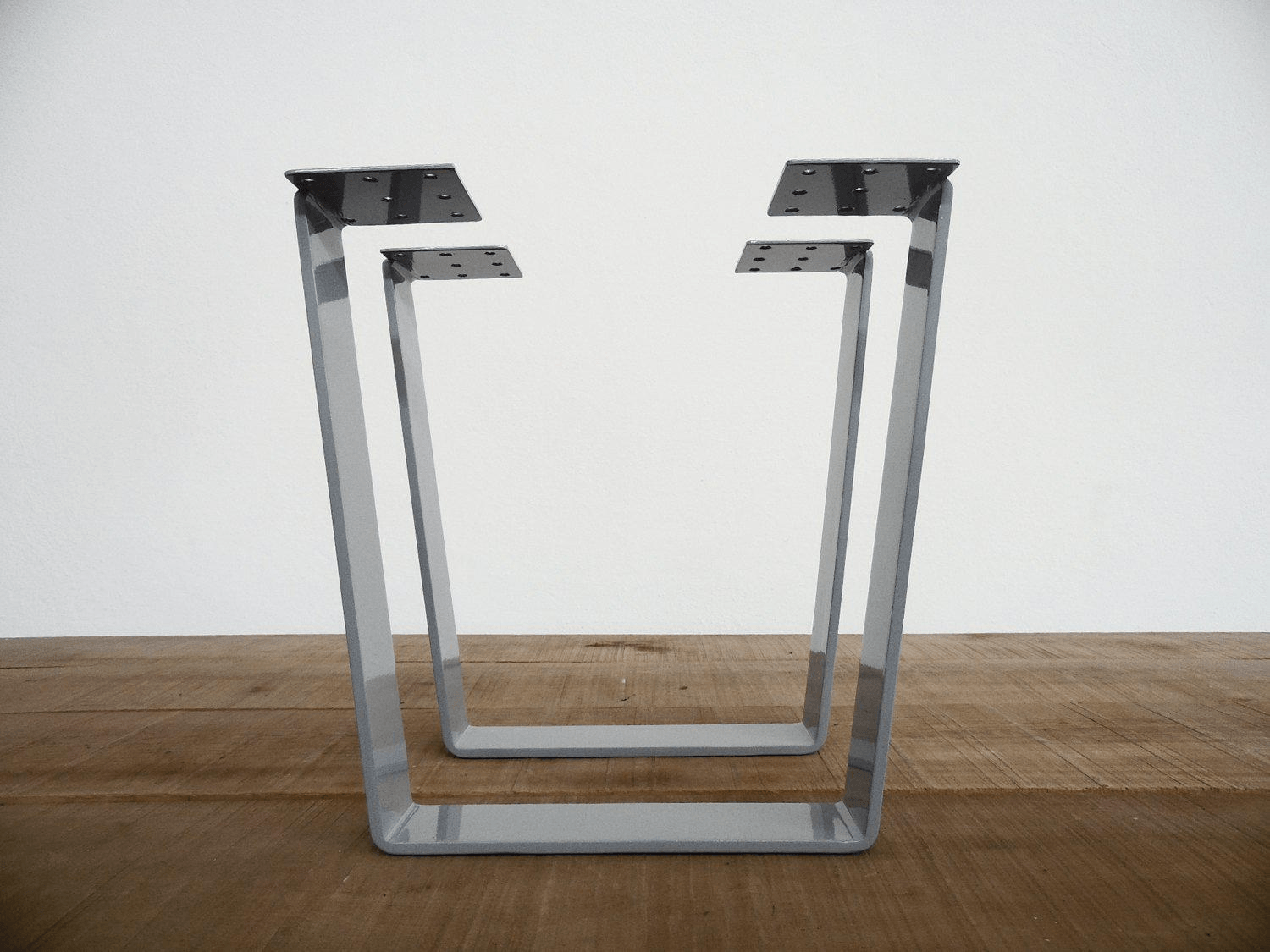 16" Flat Steel Trapezoid Coffee Table &Bench Legs