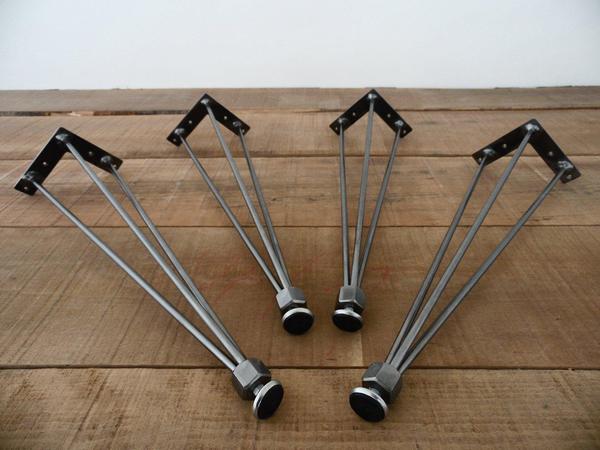 hairpin table legs brushed metal