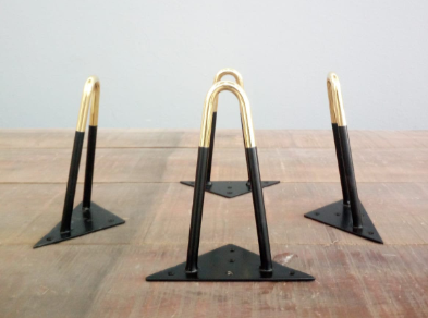 hairpin table legs gold tips