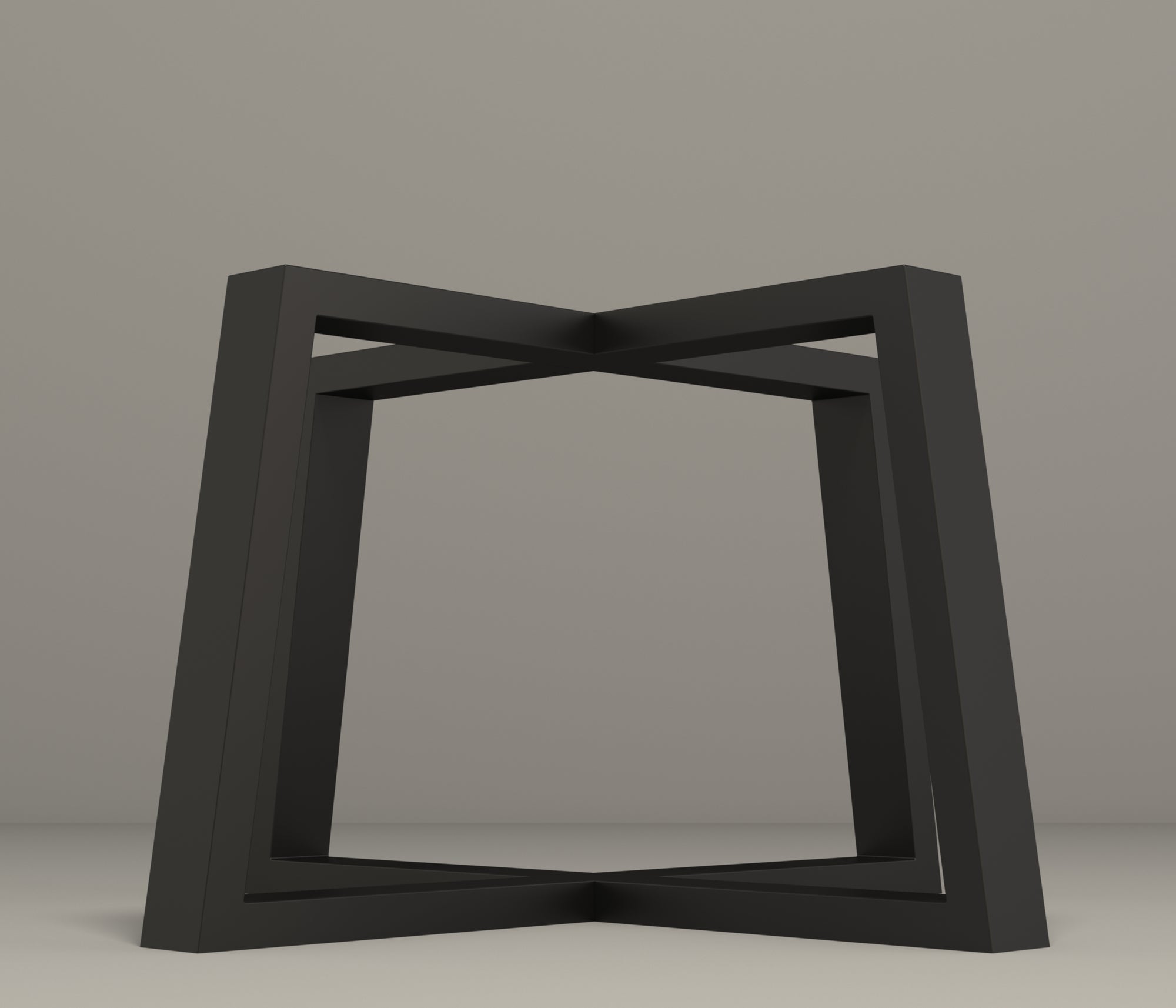 Trapezoid Round Steel Frame Dining Table Base For 72 '' Tables   | TEPE 4840