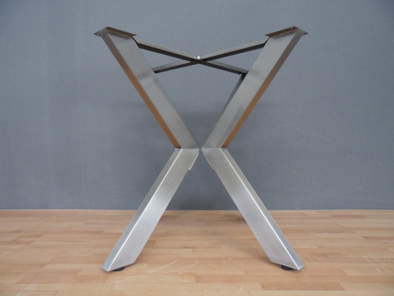 Stainless Steel Dining Metal Table Base, 28" H x 35" R TUG-Round Table Base
