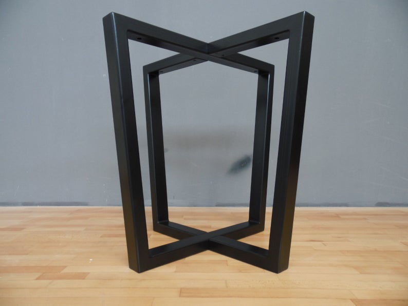 Tapered Trapezoid Steel Round Dining Table Base