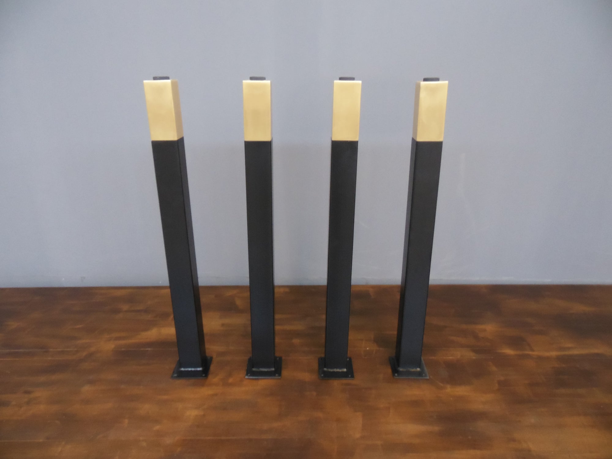 Steel Post-Gold Table Legs | (height 26"- 34" |Set(4)