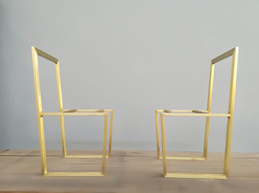 brass chair base metal