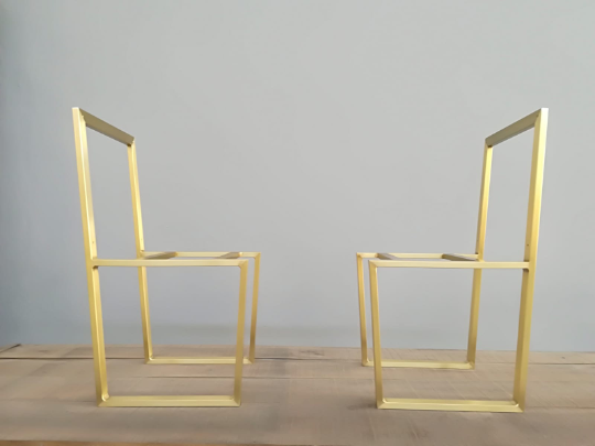brass chair base metal