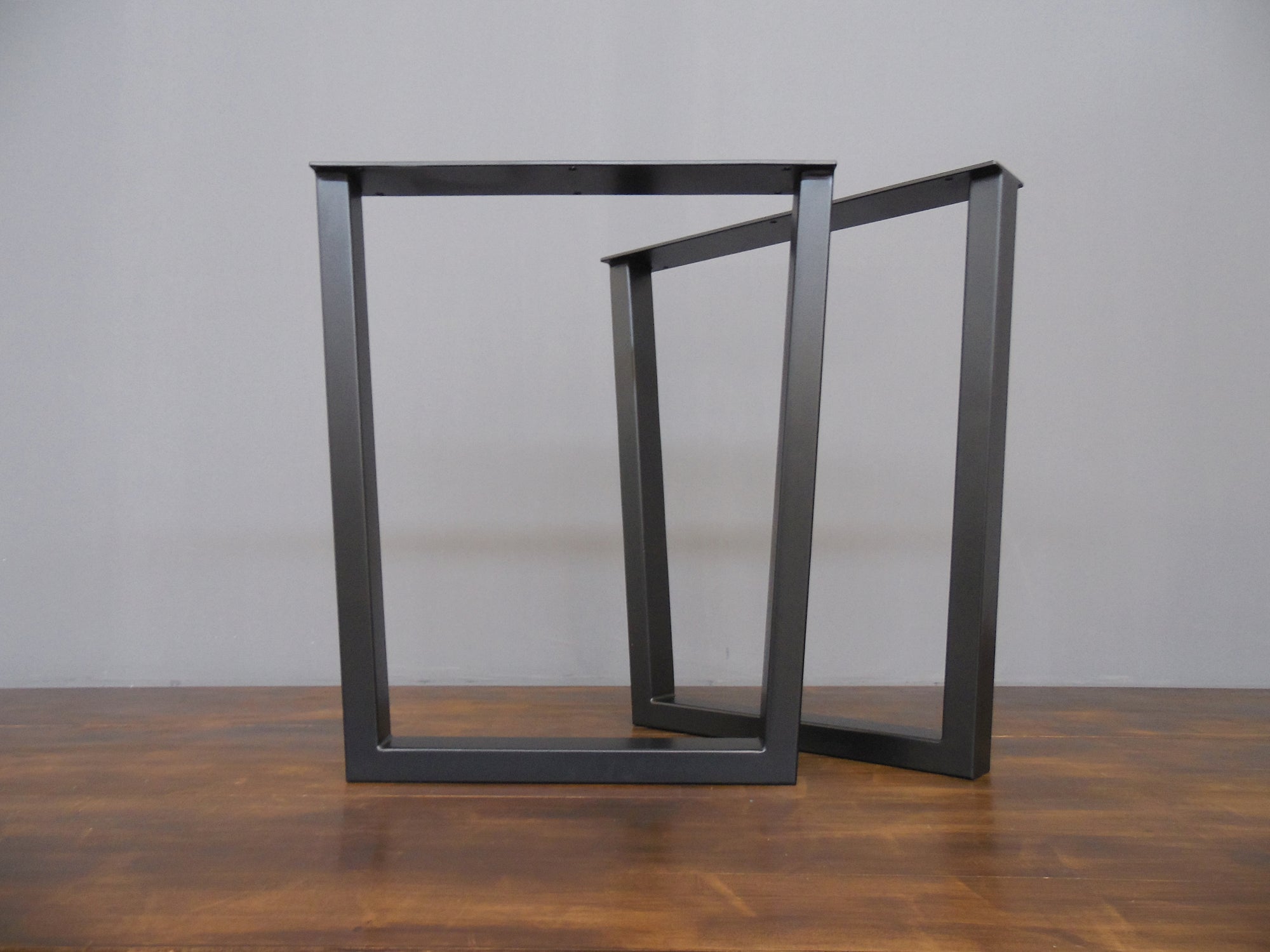 Metal Table Legs -28" Trapezoid Table Legs Metal , Width 24"  Set (2)