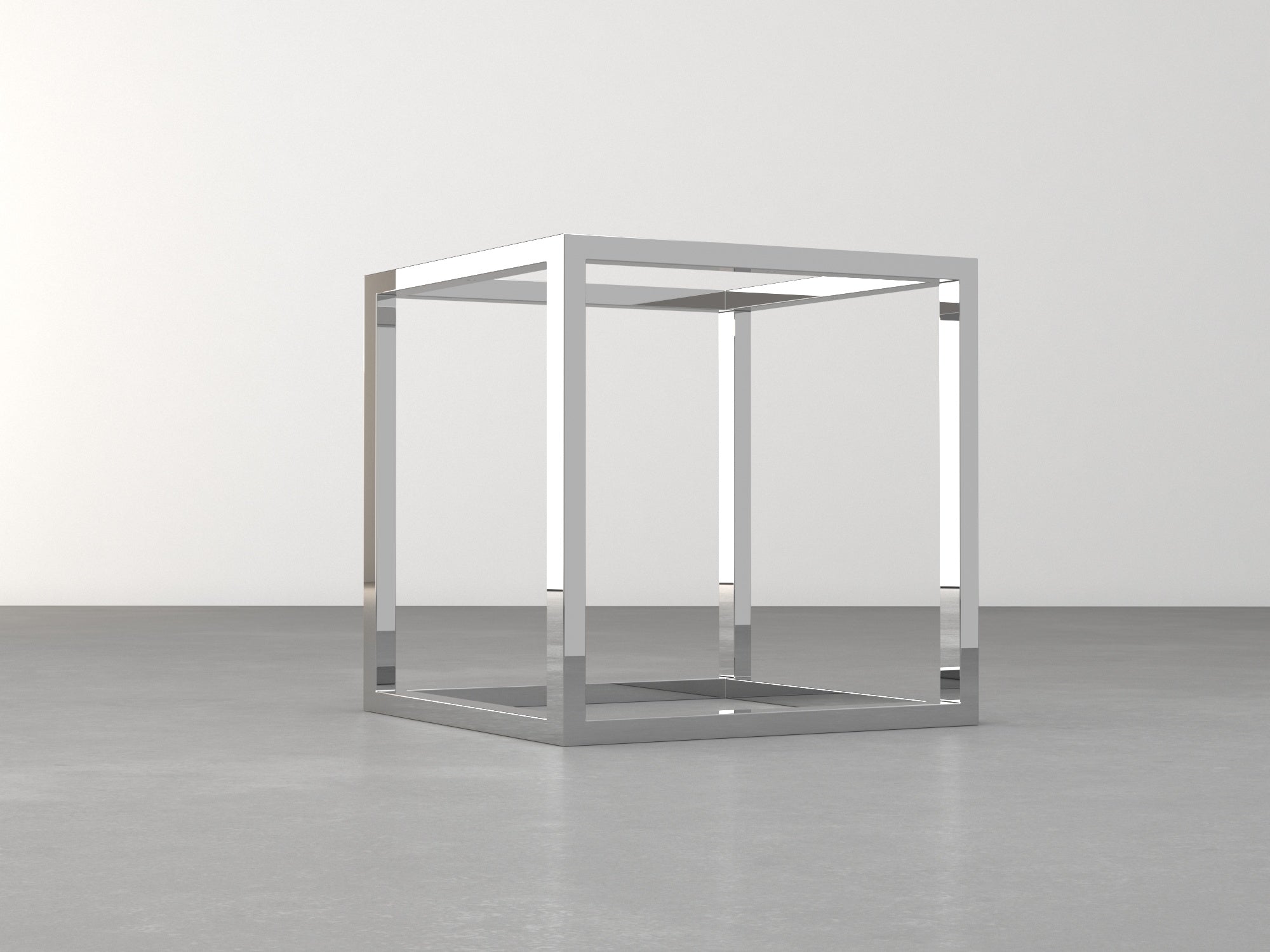 Mid-Century Modern Open Frame Cube End Table Base | ZAR 16