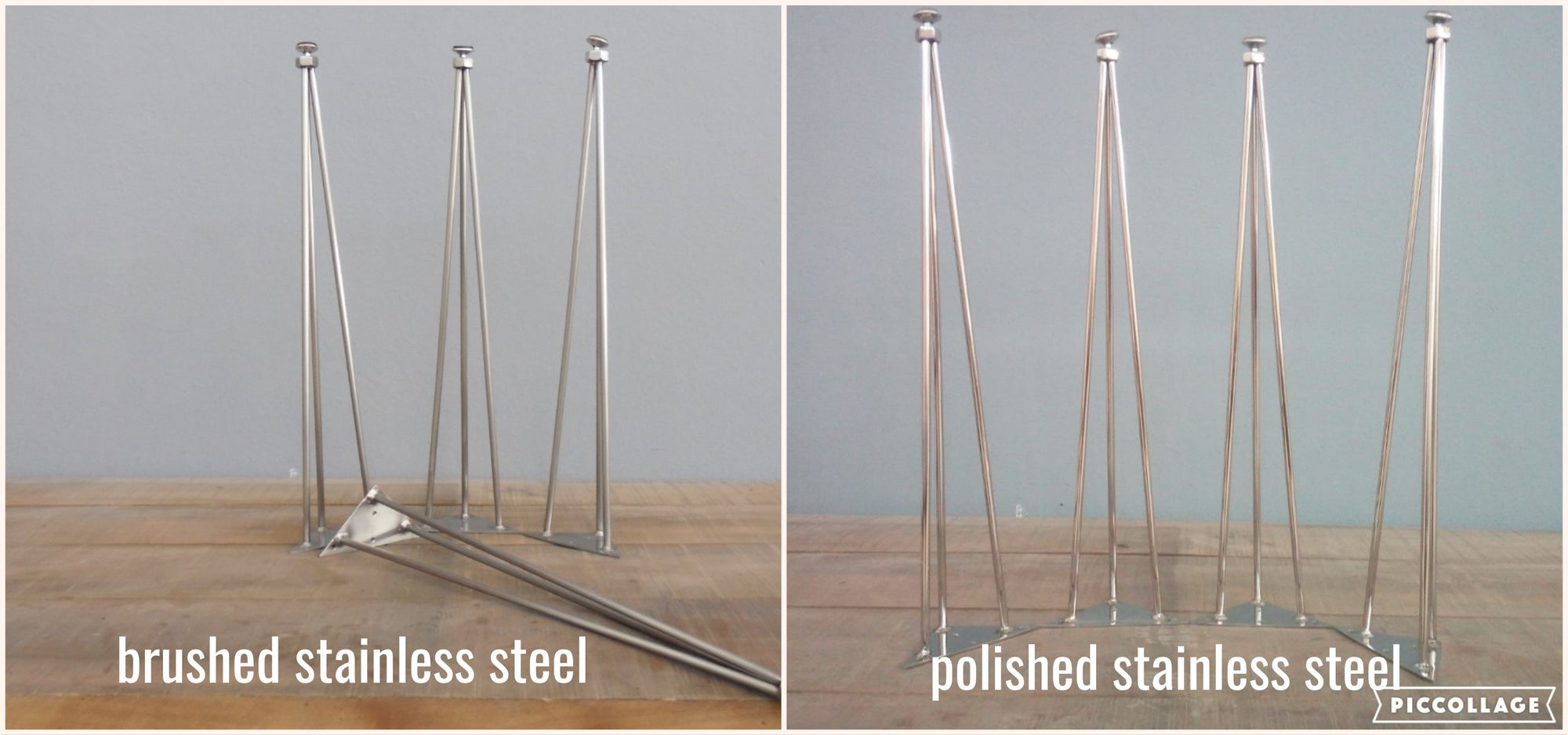 polished brushed stainless steel pin nuts